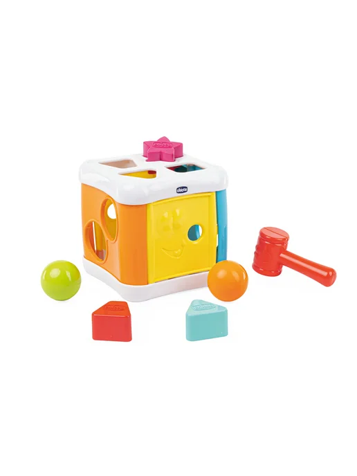 CHICCO Игрушка развивающая сортер Кубик 2 в 1 от 1 года, вариант, фото 7