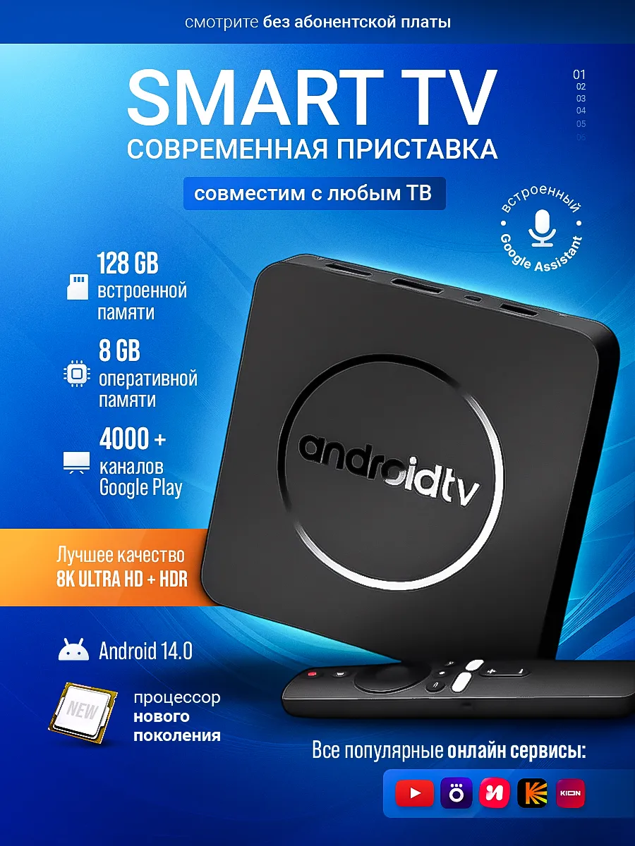 Смарт ТВ приставка для телевизора с wifi