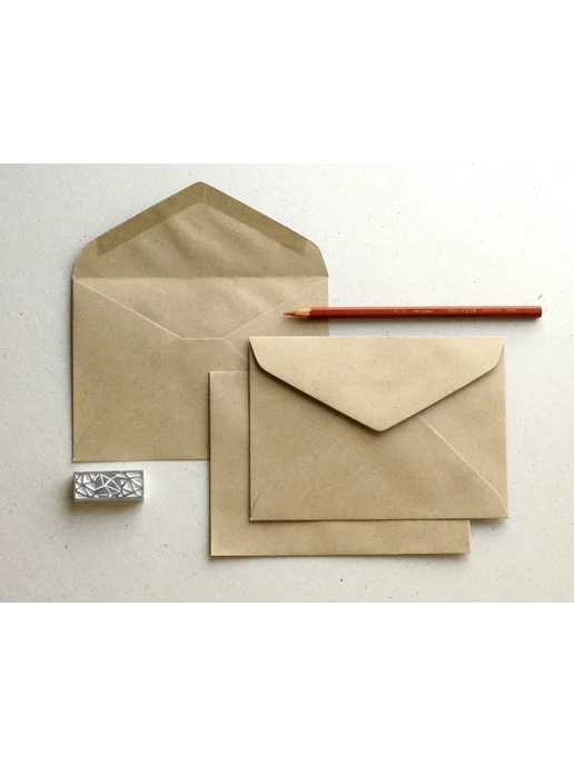 Pack24 Крафтовые конверты С6 формата 11,4 х 16,2 см- 100 шт, 11.4x16.2 см, 100 шт, фото 3