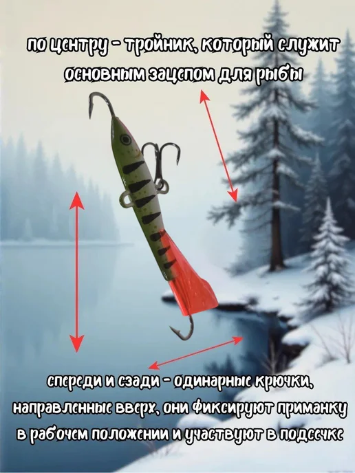 Балансир для зимней рыбалки 14 грамм, черный, фото 2