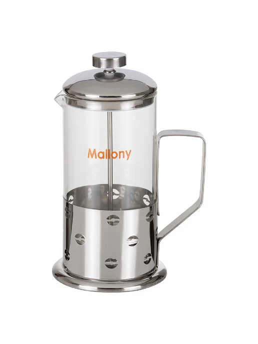 Mallony Кофейник "Caffe" 0.6 л из нержавеющей стали и стекла, 0,6 л, фото 2