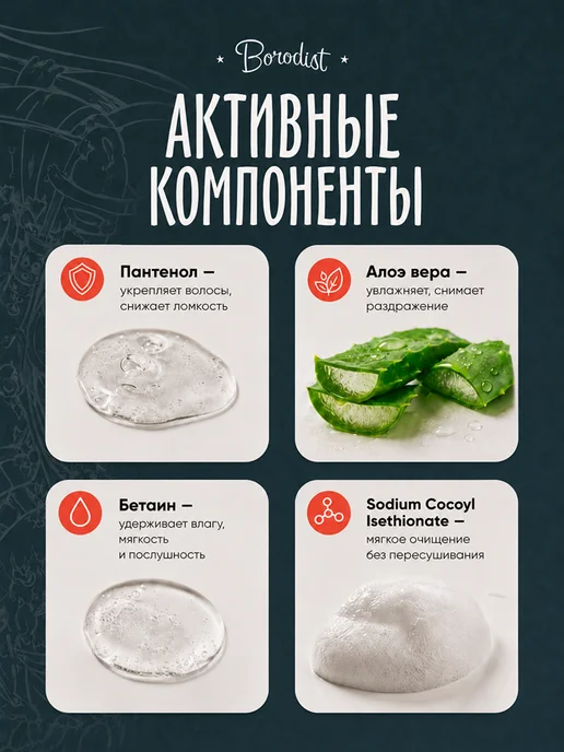Borodist Шампунь для бороды бессульфатный, 100 мл, фото 5