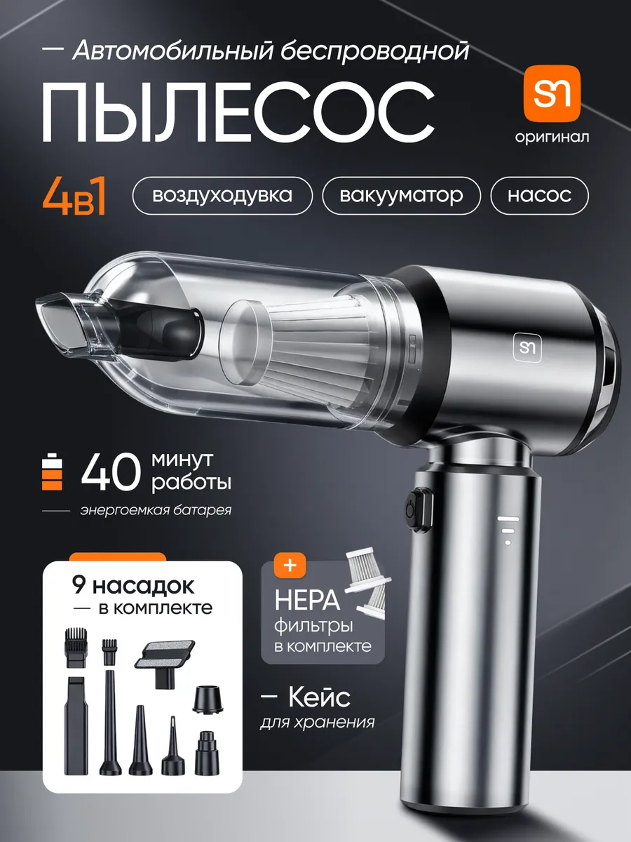 Пылесос для автомобиля в кейсе