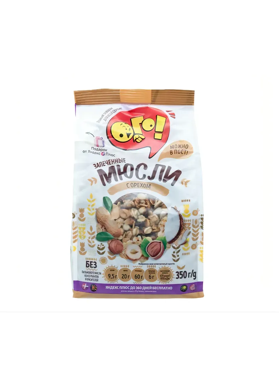 Мюсли запеченные с орехом 350 г