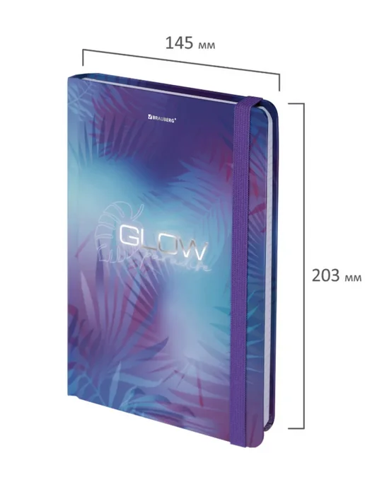 Brauberg Блокнот для записей А5 Glow, голубой, фото 2