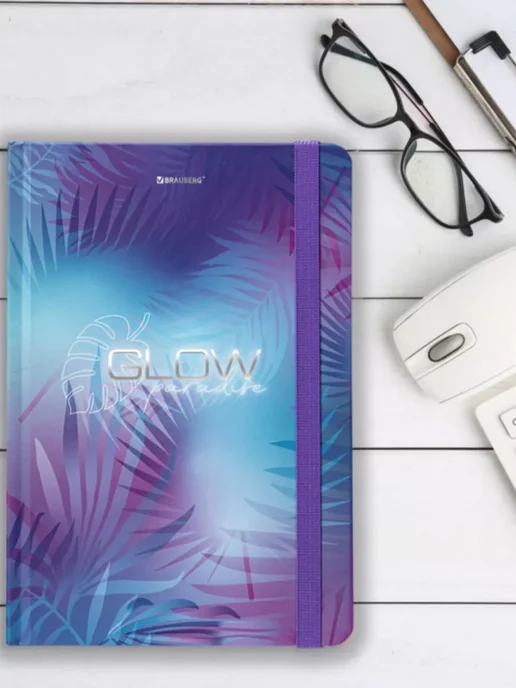 Brauberg Блокнот для записей А5 Glow, голубой, фото 7
