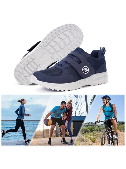 Диабетические тапки Slip-On ортопедические против скольжения, синий, фото 3