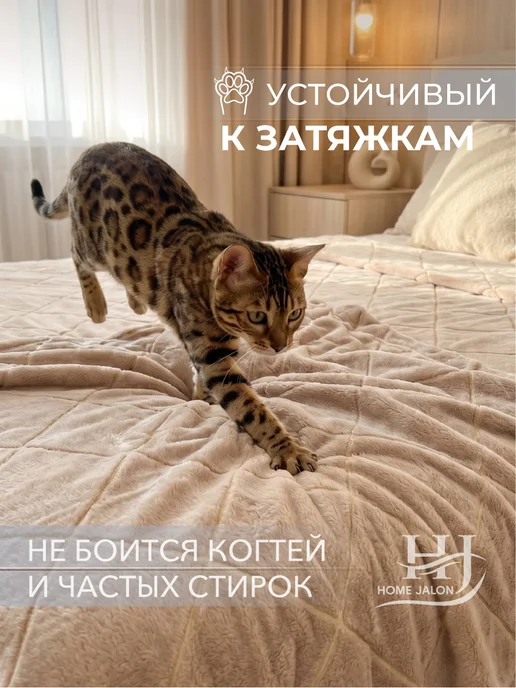 Home Jalon Плюшевый плед 150х200 на диван, 150x200, фото 7