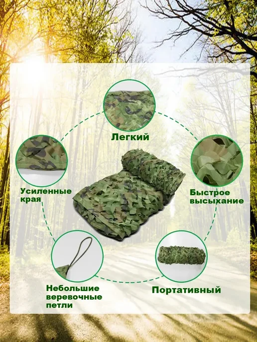 Vividorad Маскировочная сеть камуфляжная 2×10 метров, вариант, фото 3
