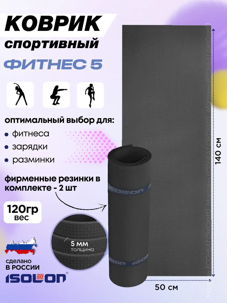 Коврик для зарядки и фитнеса 5 мм