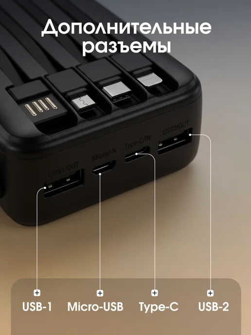 Borofone Внешний аккумулятор 20000 mAh Power Bank для телефона, 20000 мАч, фото 6