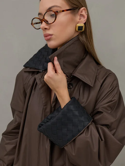 OKSANA UTOVA BRAND Куртка плащ длинная, коричневый, фото 6