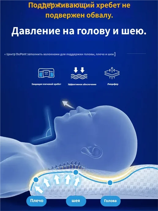 Подушка ортопедическая детская с эффектом памяти, черный, фото 2