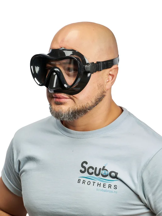 SCUBA BROTHERS Маска для плавания взрослая SB BLACK, черный, фото 5
