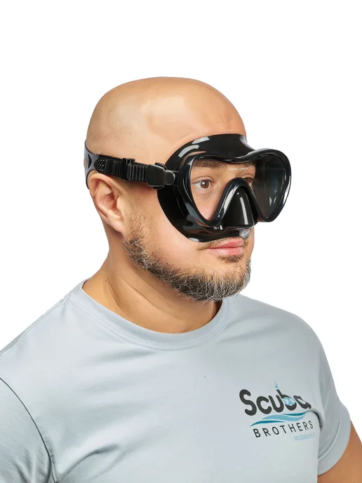 SCUBA BROTHERS Маска для плавания взрослая SB BLACK, черный, фото 7