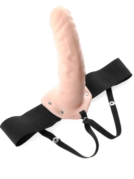 PIPEDREAM Полый страпон 8 Hollow Strap-On (20, Ø 5 см), бежевый