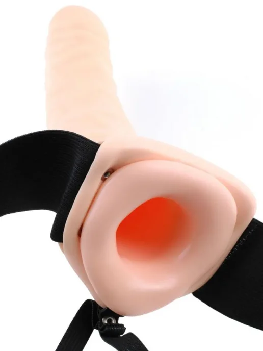 PIPEDREAM Полый страпон 8 Hollow Strap-On (20, Ø 5 см), бежевый, фото 2