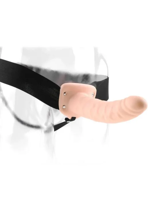 PIPEDREAM Полый страпон 8 Hollow Strap-On (20, Ø 5 см), бежевый, фото 3