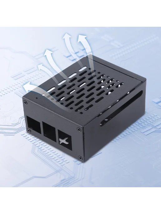 Бронированный металлический корпус для Pi 5, M.2 SSD, вариант, фото 5