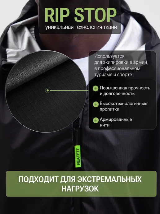 HEATFIT Костюм сауна для похудения с капюшоном, вариант, фото 4