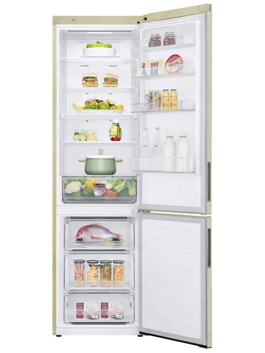 Двухкамерный холодильник GA-B 509 CESL NoFrost, бежевый 384 LG 756595483 купить в интернет‑магазине Wildberries
