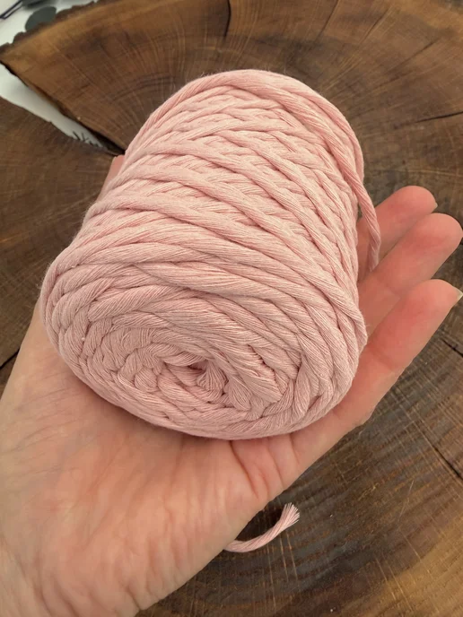 Dolly Hobby Шнур для макраме 50м 3мм бледно-розовый, 50 м, фото 3