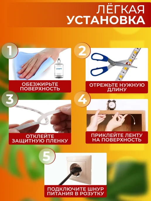 СВЕТЛОФФ Фитолента для растений полного спектра 3 метра светодиодная, 3 м, фото 5