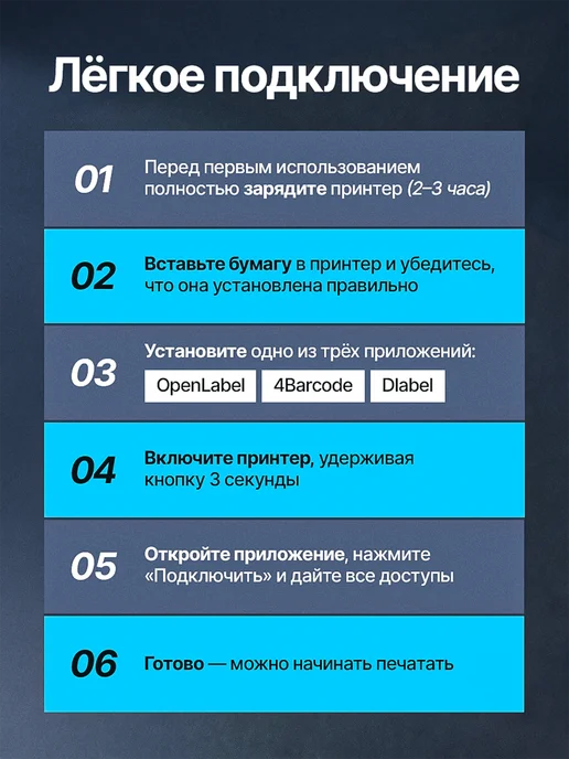 Shelby Термопринтер для печати этикеток и наклеек, черный, фото 8