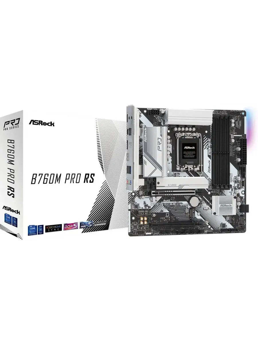 ASRock Материнская плата B760M PRO RS Soc-1700 Intel B760
