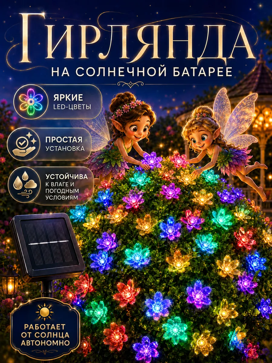 Садовые светильники на солнечной батарее
