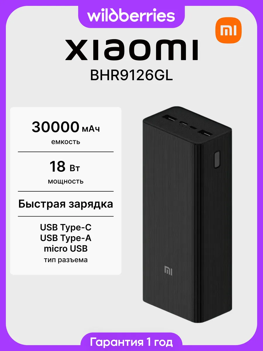 Повербанк 18W 30000mAh