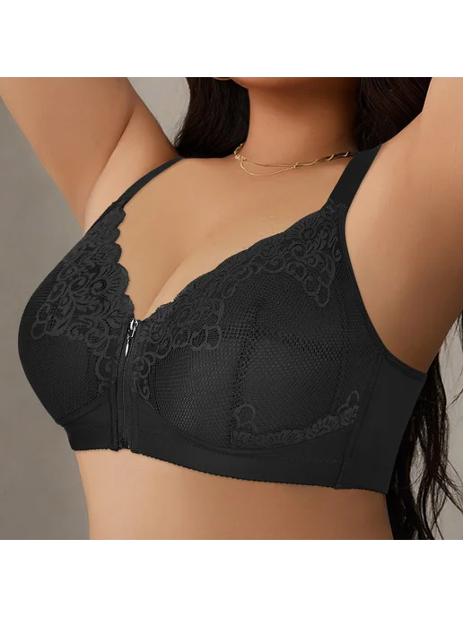 Бюстгальтер для женщин с большой грудью, визуально уменьшающ…, черный, фото 2