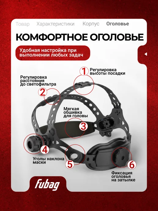 FUBAG Сварочная маска хамелеон для сварки IQ 5-13N L с рюкзаком, черный, фото 8