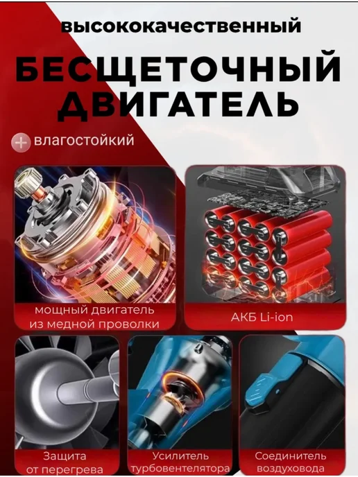 Аккумуляторная воздуходувка садовая, мощная, вариант, фото 3
