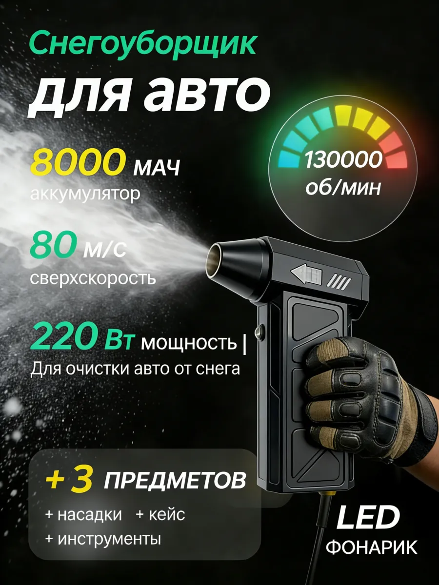 фен для машины от снега