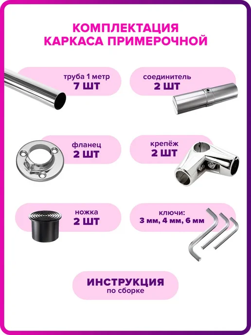 Оформи ПВЗ Примерочная металлическая для ПВЗ магазина Валберис, серый, фото 6