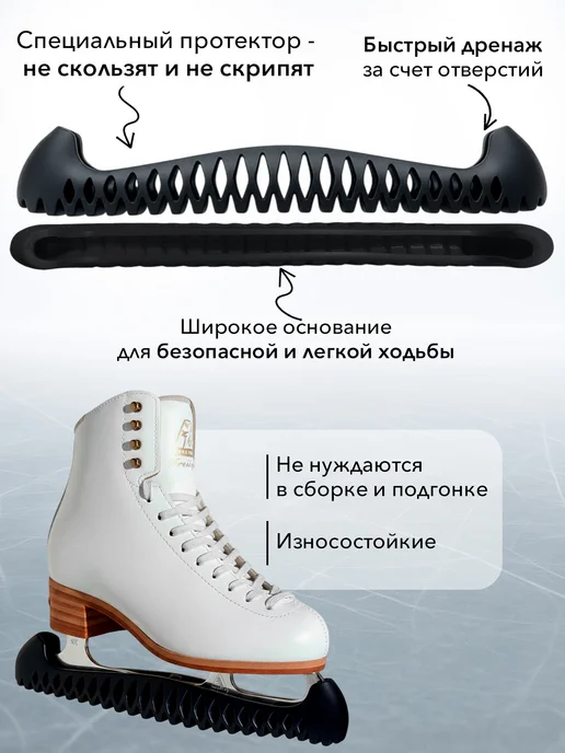 Twizzle & swizzle Чехлы для коньков защитные на лезвие, черный, фото 2