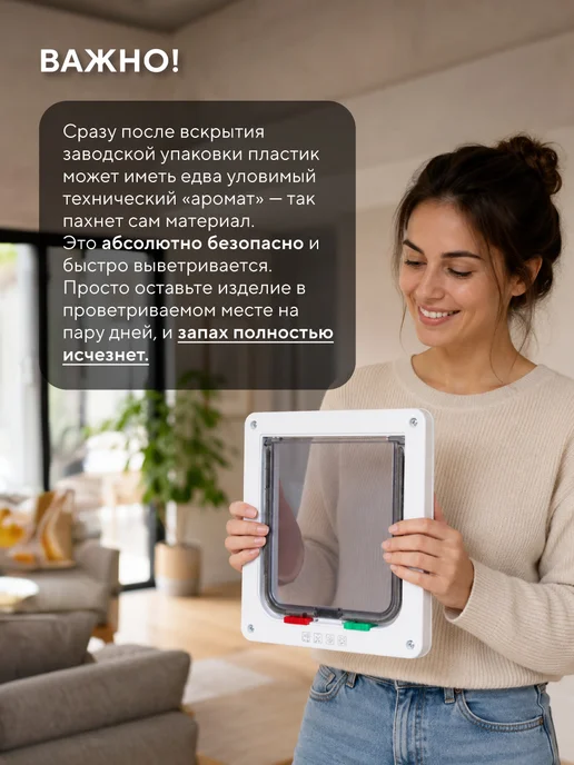 Conflate Дверца для кошки на дверь 25х28 см, вариант, фото 4
