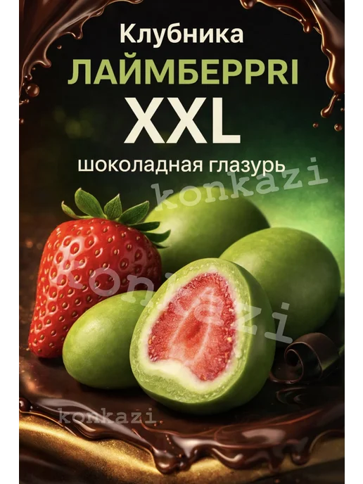 konkazi Клубника в шоколаде лаймберри лайм в шоколадной глазури, вариант