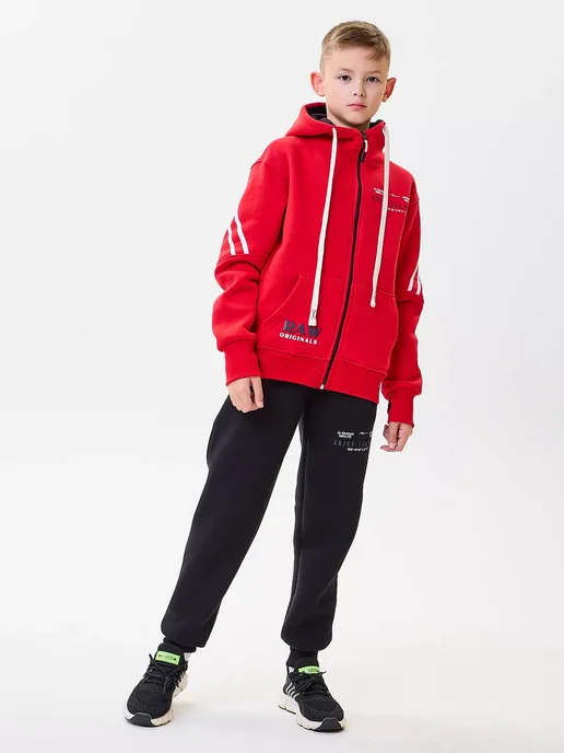 CSZ SHOP Спортивный костюм с начесом, красный