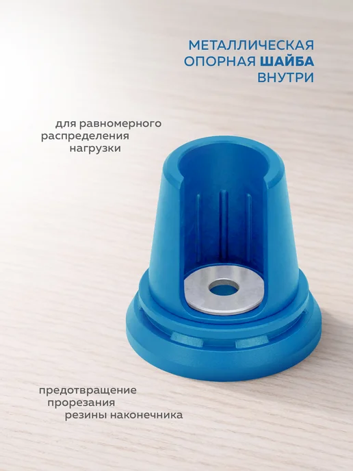 Наконечник насадка для костылей, тростей (17 мм) - 1шт, 1 шт, фото 3