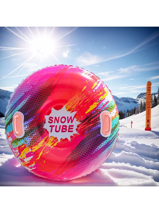 Надувной санки Snow Tube толстый для детей и взрослых, вариант, фото 5