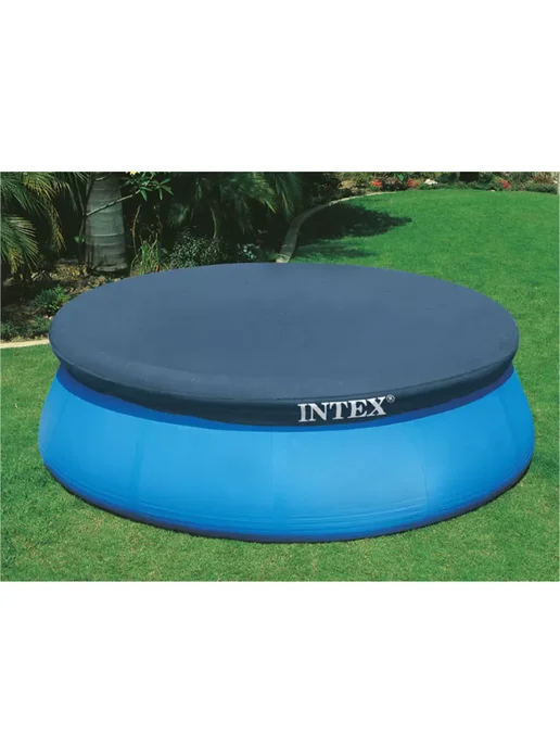 Intex Тент для бассейнов с надувным бортом Easy Set 305см, синий, фото 4