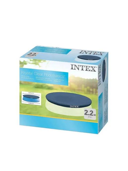 Intex Тент для бассейнов с надувным бортом Easy Set 305см, синий, фото 5