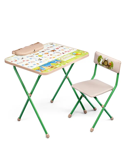 Nika Kids Комплект детской мебели стол и стул складной для девочки, зеленый, фото 6
