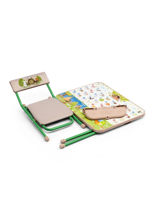 Nika Kids Комплект детской мебели стол и стул складной для девочки, зеленый, фото 7