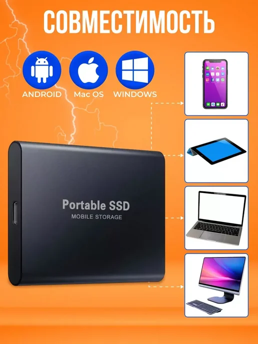 Внешний жесткий диск 4 тб SSD на 4tb, 4 ТБ, 4 ТБ, фото 4