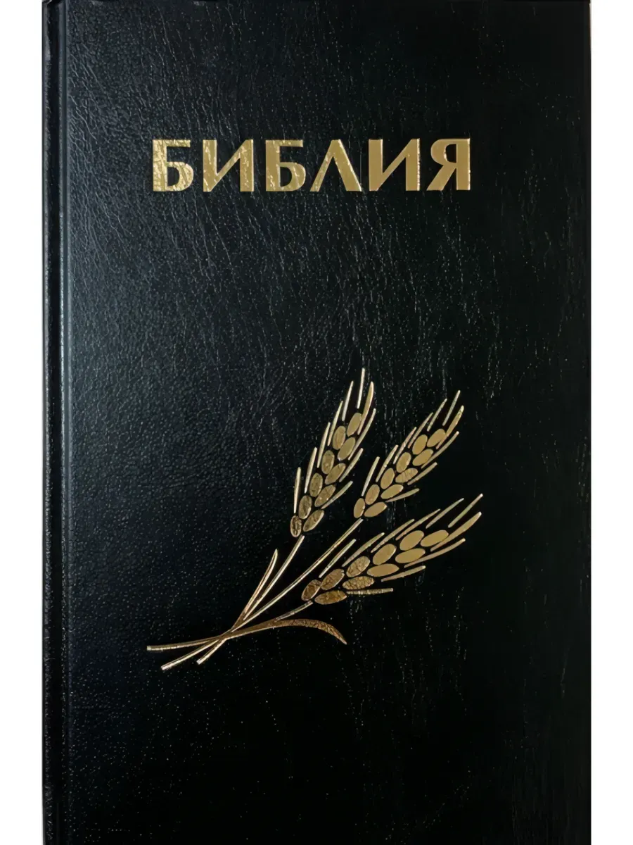 Библия, дизайн "Колос". надпись "Библия", переплет черный