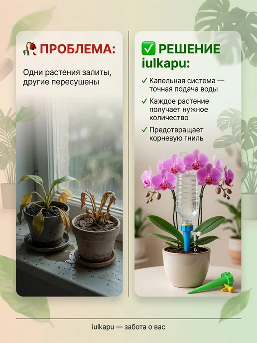 iulkapu Автополив для комнатных растений, капельный полив 3 шт, синий, фото 6