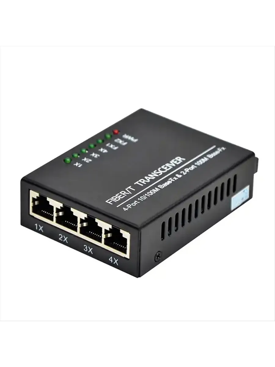10 100M 2 Fiber Ports 4 RJ45 Port Fiber Media Converter